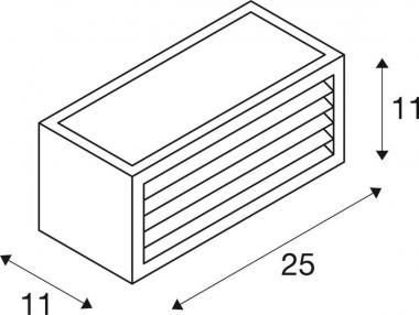SLV BOX-L E27 Wandleuchte eckig   232495 