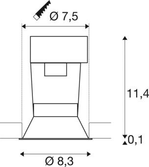 SLV HORN GU10 Downlight rund      112910 