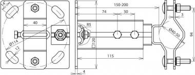Dehn 105344 WB D40.50 V150.200 STTZN V2A 