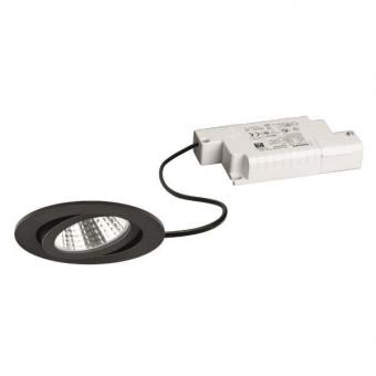 BRUM Einbaustr. rund 6W mattschwarz BB03 