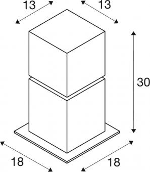 SLV SQUARE POLE 30 E27 Outdoor   1000344 