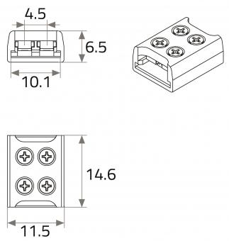 Rutec Direktverb. Screw Einf.10mm  70222 