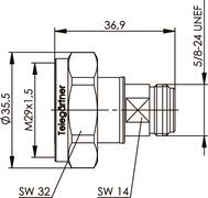 TEGA Adapter 7-16/ N (M-F)   J01122B0010 