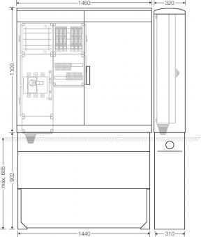 Hensel Ladeverteiler f.6 Mi EV 11kW 6010 