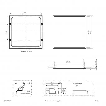 EVN LED Einbaupanel -quad.  BPSU62300140 