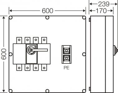 Hensel Lasttrennschaltergehäuse  Mi 7866 