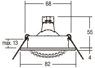 BRUM Einbaustrahler weiss        2034.07 
