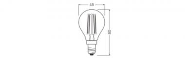 LEDV LED Tropfen 3,4-40W/827 470lm 