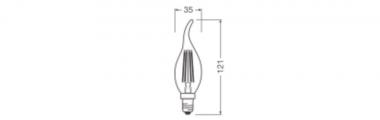 Ledvance LED Classic BA 40 Filament P 
