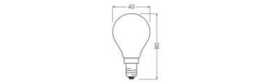 LEDV LED Tropfen 3,4-40W/827 470lm 