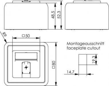 TG Modul-Aufnahme AP 80x80   H02000A0090 