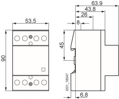 Siemens 5TT50410 INSTA Schütz 3S+1 
