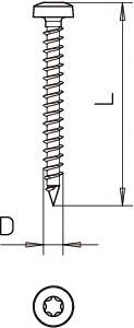 OBO 4758T 5.0x35 Golden-Sprint-Schraube 