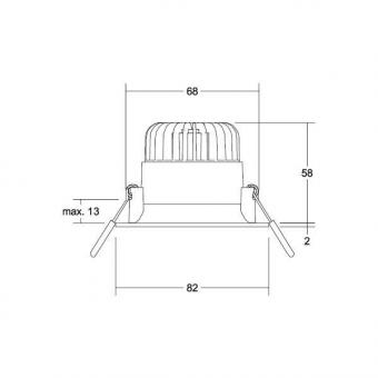 Brumberg LED-Downlight weiss    12384173 