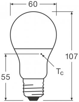 LEDV LED Bulb 8,5-60W/827 806lm 