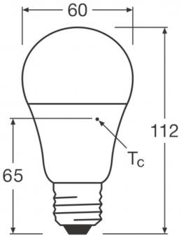 LEDV LED Bulb 10-75W/827 1055lm 200° 