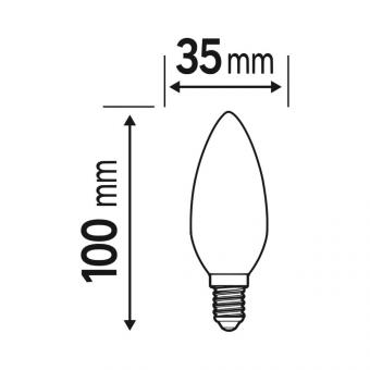 LEDV LED Kerze 5,5-60W/827 806lm 