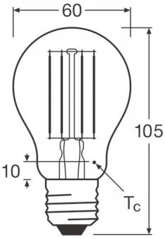 LEDV LED Bulb 7,5-75W/827 1055lm 