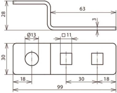 DEHN Endstück Niro 100x30mm       390479 