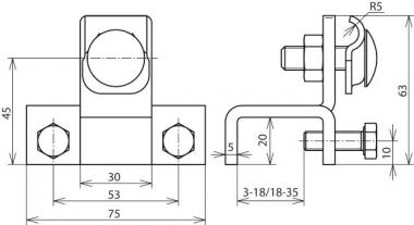 DEHN Anschlussklemme senkrecht    372119 