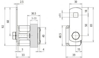 Dehn 372339   AKK AL B11.11 KBF 3 20 V2A 