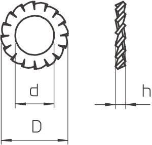 OBO SWS M8 A4 Fächerscheibe M8 A4 2B 