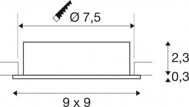 SLV NEW TRIA  75, Deckenleuchte, 1007377 