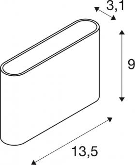 SLV Fassadenleuchte OVAL 14 sw   1007142 
