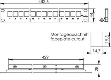 TG 19Z Frontplatte 1HE       H02025A0197 