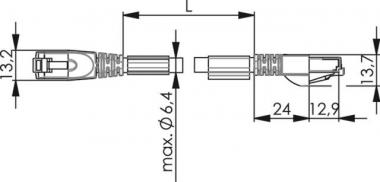 TEGA STX RJ45-RJ45 VL Cat.6A L80402A0002 