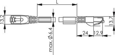 TEGA STX RJ45-RJ45 VL Cat.6A L80402A0002 