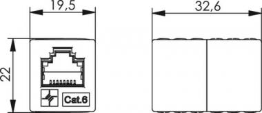 TG AMJ-Kupplung Cat.6+ RJ45  J00029A0062 
