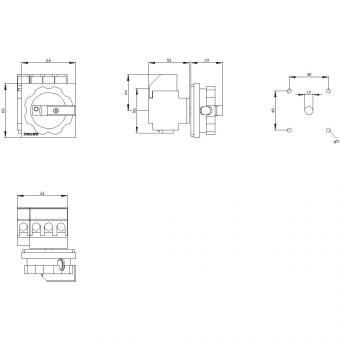 Siemens 3LD22031TL51 Hauptschalter 4p 