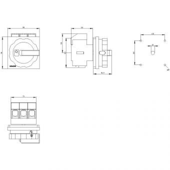 Siemens 3LD27040TK51 Hauptschalter 3p 