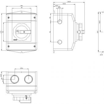 Siemens 3LD25650TB53 Not-Ausschalter 3p 
