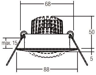 BRUM LED-Einbaustrahler d2w Schwarz BB13 