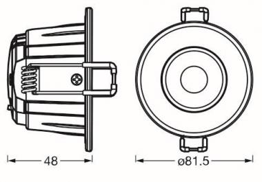 LEDV Einbaustrahler SP CBO FIX weiss 