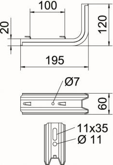 OBO TPSAG 195 FS TP Wand- 