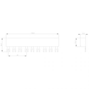 Siemens 3RV19151BB 3Ph.-Sammelschienen 
