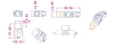 EFB RJ45 Keystone Slimline Cat  E-200100 