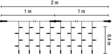 S&H LED-DrapeLite 240 2x0,4m 230V  58723 