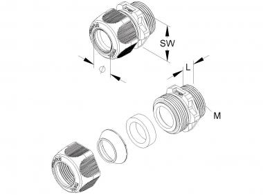 HKL Verschraubung M20                350 