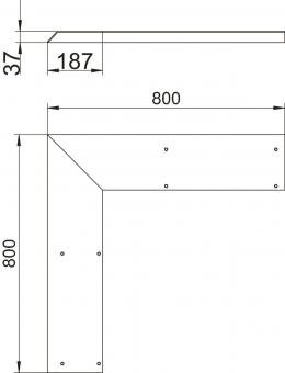 OBO AIKF AEA 15040 Außeneck-Blinddeckel 