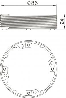 OBO AR80 24 Aufstockring f.US80 Zn 