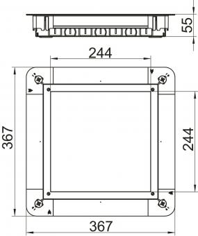 OBO UGD55 250-3 9R Unterflur-Gerätedose 