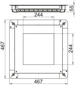 OBO UGD55 350-3 9R Unterflur-Gerätedose 