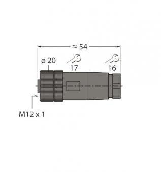 TURCK M12 x 1                B8141-0/PG9 