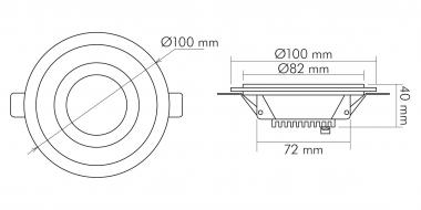 Nobile LED Glas Panel 100 R   1560606411 