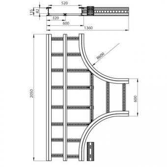 T-Abzweiger halogenfrei grau 135x600 R60 