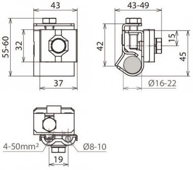 Dehn 540120   DRK 8.10 AQ4 50 W16.22 V2A 